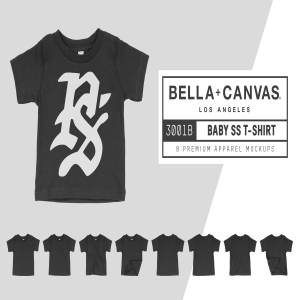 婴儿T恤服装样机 Bella Canvas 3001B Baby T-Shirt