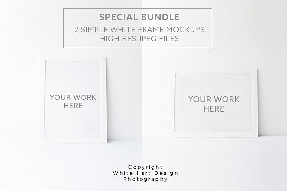 相框画像装裱框架样机 BUNDLE 2 Frames mock ups – Psd+Jpeg