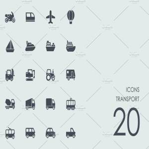 常见交通工具图标素材 Transport icons