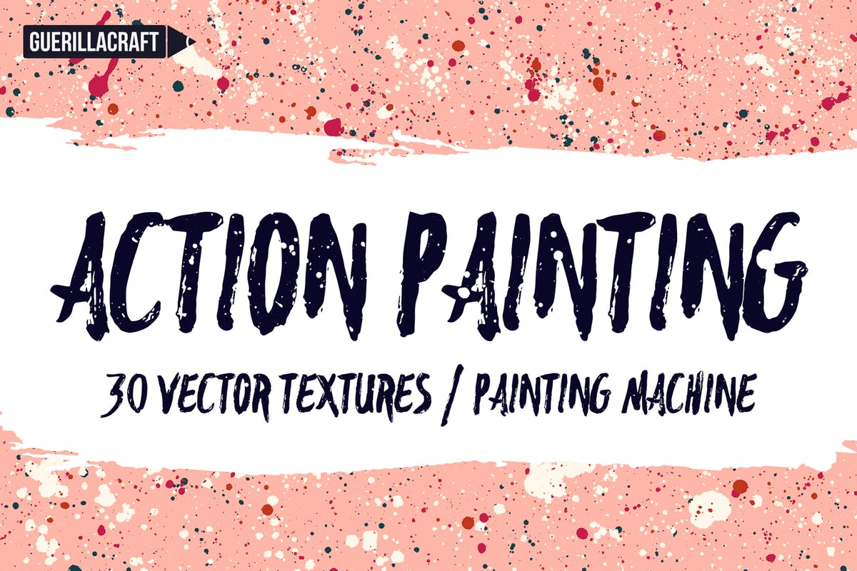 油画污迹癍迹示例肌理纹理素材 Action Painting Textures