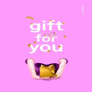 粉色系送礼主题海报psd素材