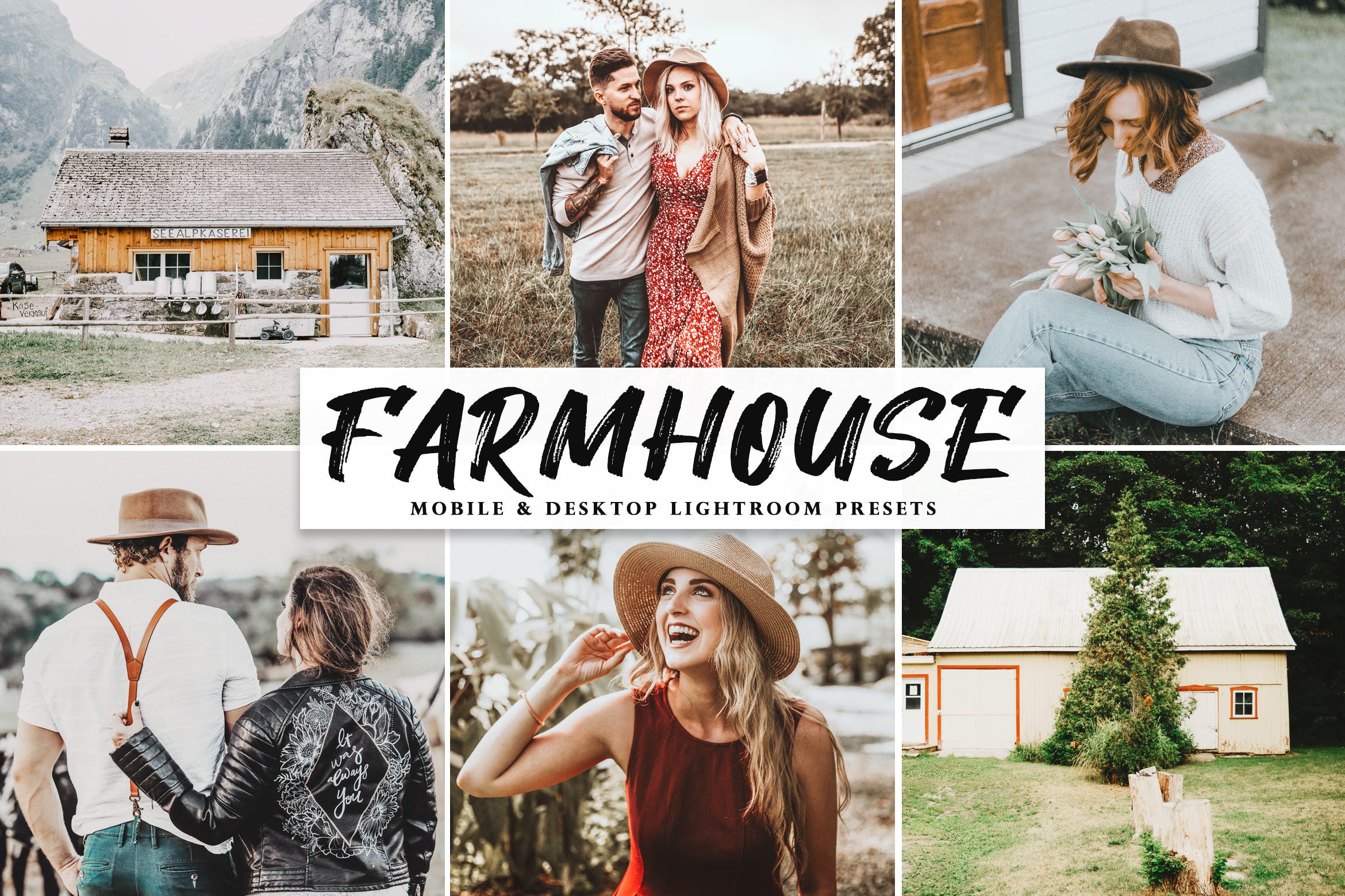 郊外乡村风格照片后期处理LR预设 Farmhouse Mobile & Desktop Lightroom Presets