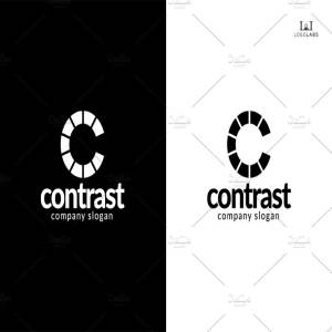 创意字母Logo模板系列之字母C Contrast – Letter C Logo插图3