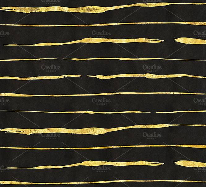 淡黄色金叶大理石数字纸张纹理 Pale Golden Seams Marbled Papers