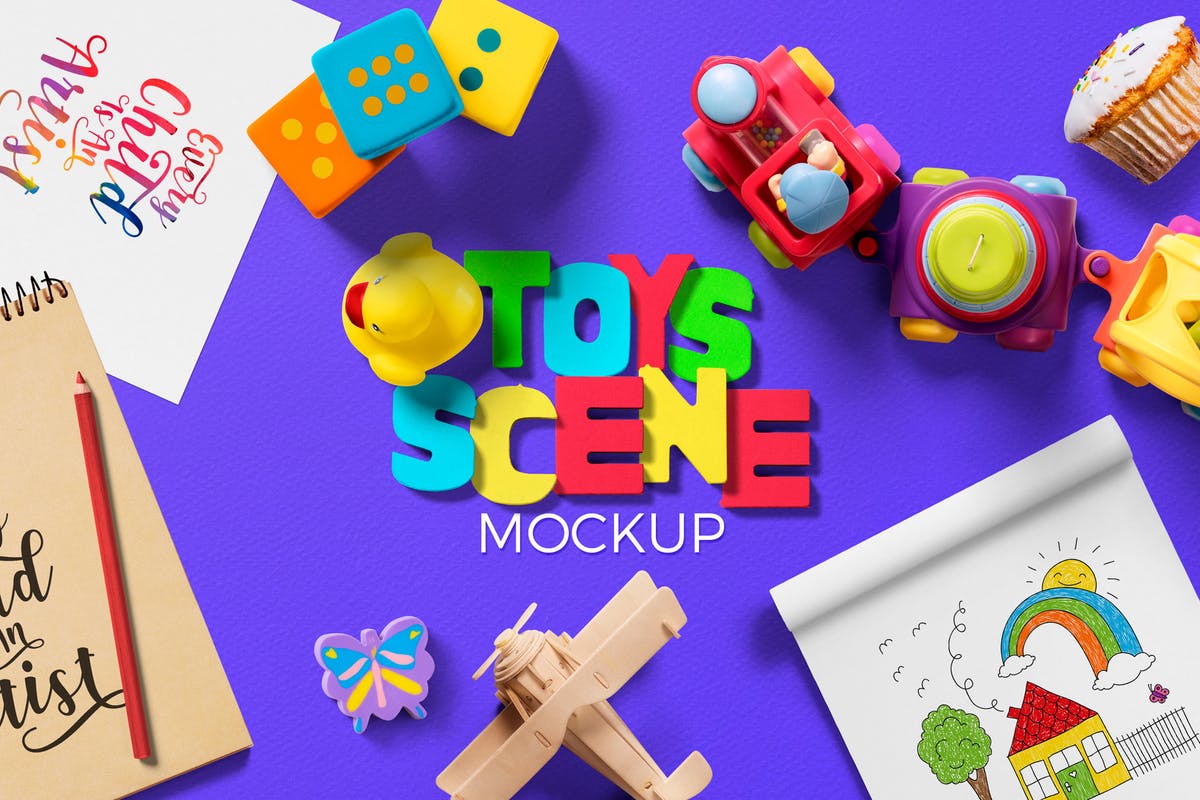 婴儿儿童玩具场景样机生成器 Custom Scene Creator – Baby Edition