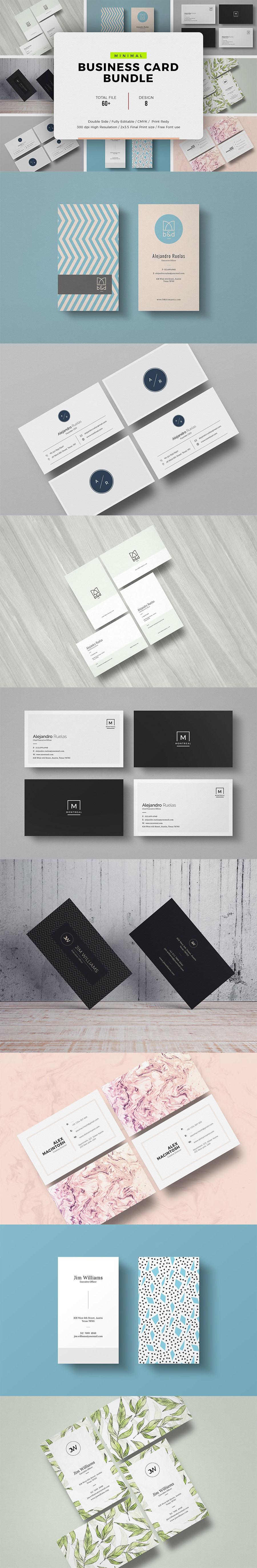 32个高端优雅的简洁商务风格名片卡片设计模板