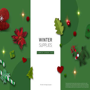 冬季圣诞节主题多用途海报模板