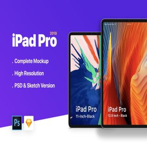 iPad Pro 2018设备展示样机模板 iPad Pro 2018 Mockup插图1