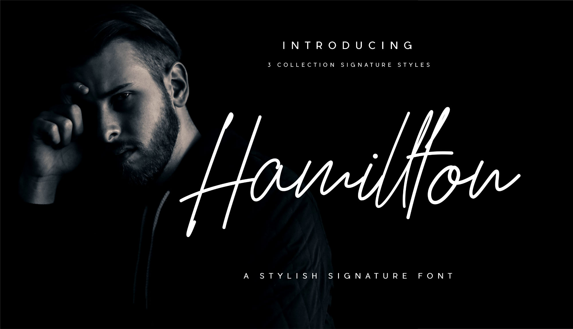 优雅设计风格英文钢笔签名字体 Hamillton Signature Script Typeface