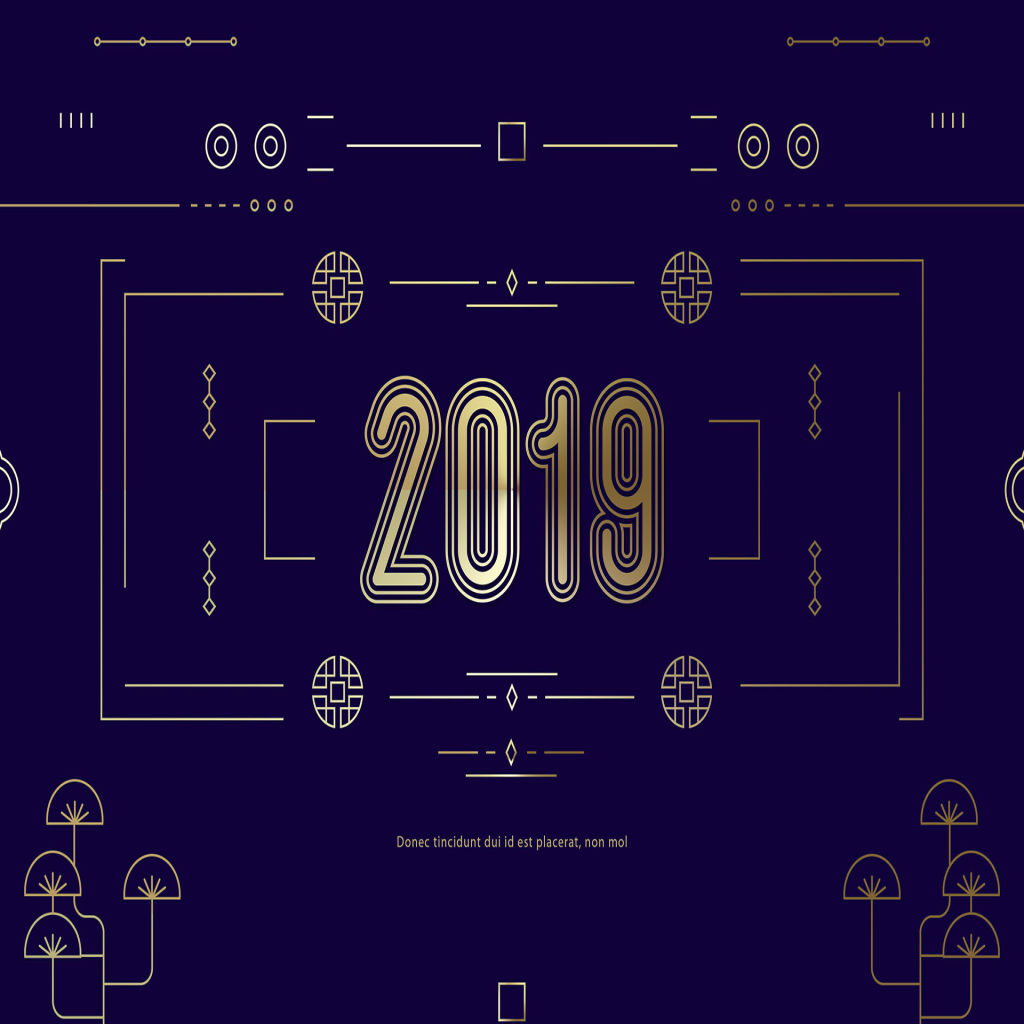 2019猪年数字创意图形素材PSD