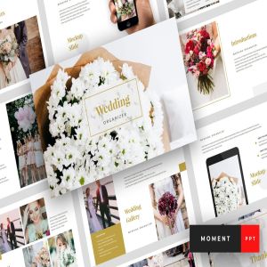 婚礼/婚礼策划方案PPT幻灯片设计模板 Moment – Wedding PowerPoint Template