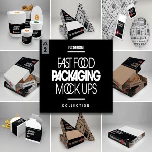 肯德基麦当劳KFC快餐外卖盒包装样机展示模型mockups大集合