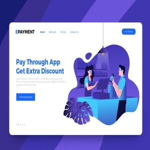 数字货币交易网站平台矢量插画网站设计素材 Digital Money Transaction Vector Illustration