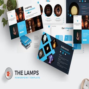 产品推广策划方案PPT幻灯片模板素材 The Lamps – Powerpoint Template