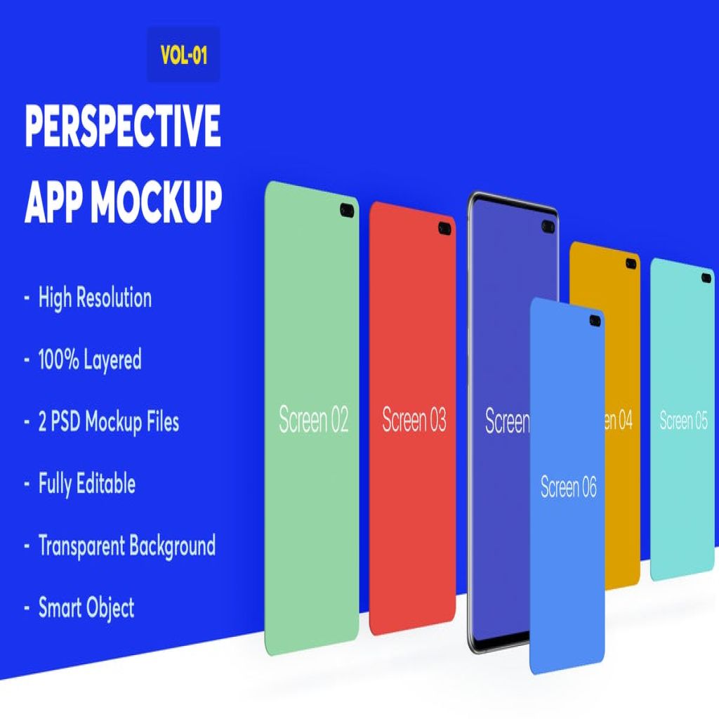 APP应用程序界面设计透视图样机v1.0 Perspective App Mockup v1.0插图