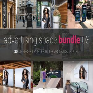 户外广告灯箱广告样机模板合集第三弹 Advertising Space Mock-up Bundle 03