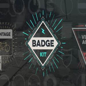 复古设计风格徽章设计素材工具包v2 Badge Creator Kit Vol.2