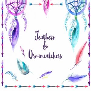 羽毛&追梦者元素水彩插画合集 Watercolor Feathers & Dreamcatchers