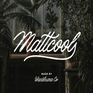 复古英文手写单线字体下载 Mattcool Script