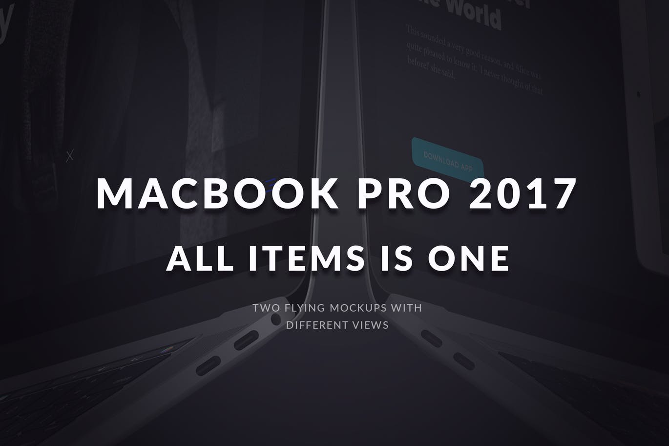 高品质的高端MacBook Pro 2017样机展示模型mockups