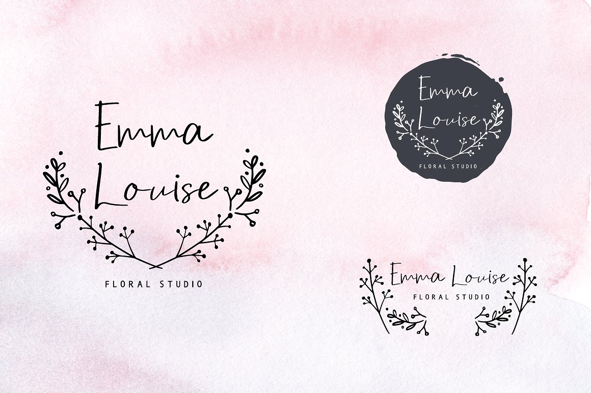 100+精致美丽的手绘花卉元素