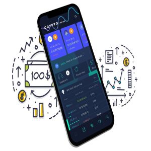 加密货币交易市场APP应用主界面模板 Crypto Trade Home 4 Mobile Ui