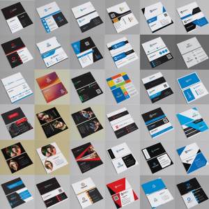 100款现代设计风格企业名片模板 100 Modern Business Cards Bundle插图3