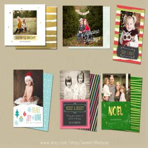 丰富多彩的圣诞节节日贺卡模板 Christmas Card Template Bundle