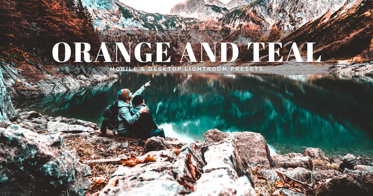 橙色＆茶色照片后期处理调色滤镜LR预设 Orange And Teal Mobile & Desktop Lightroom Presets