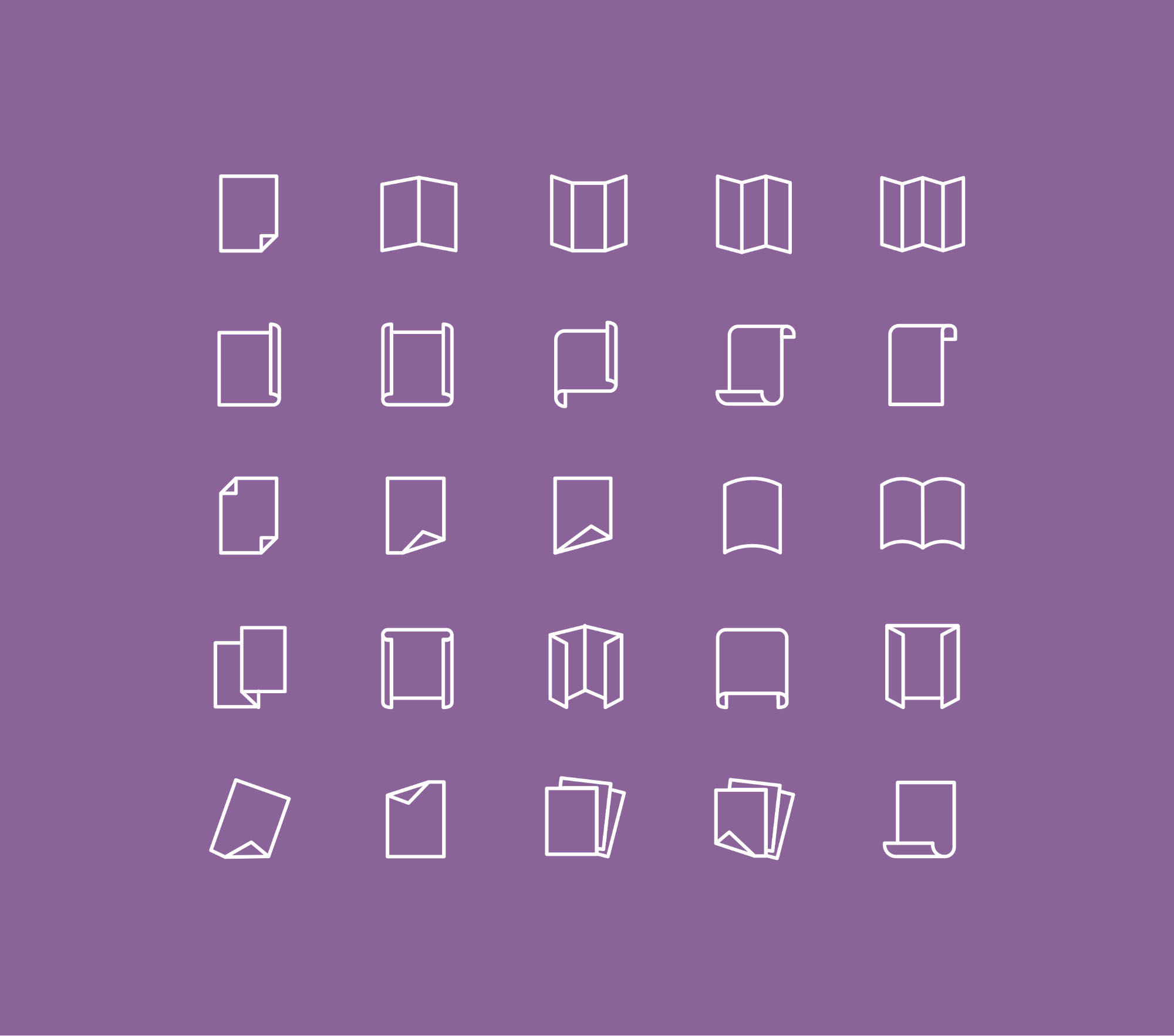 传单/宣传册简约图形矢量图标素材 Flyer and Brochure Vector Icons