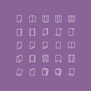 传单/宣传册简约图形矢量图标素材 Flyer and Brochure Vector Icons