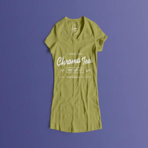 女士T恤服装设计前视图样机03 Woman Front T-Shirt Mockup 03