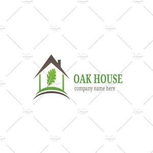 房子装修主题Logo模板 Oak House Logo插图2