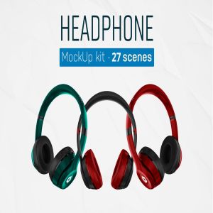 音乐头戴耳机设备样机套装 Headphones Mockup Kit