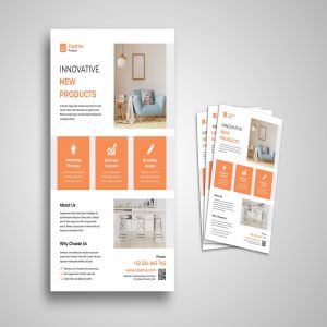 创意家具设计公司简介宣传单设计模板 Creative Flyer