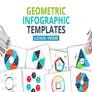 几何图形信息图表模板 Geometric infographic templates