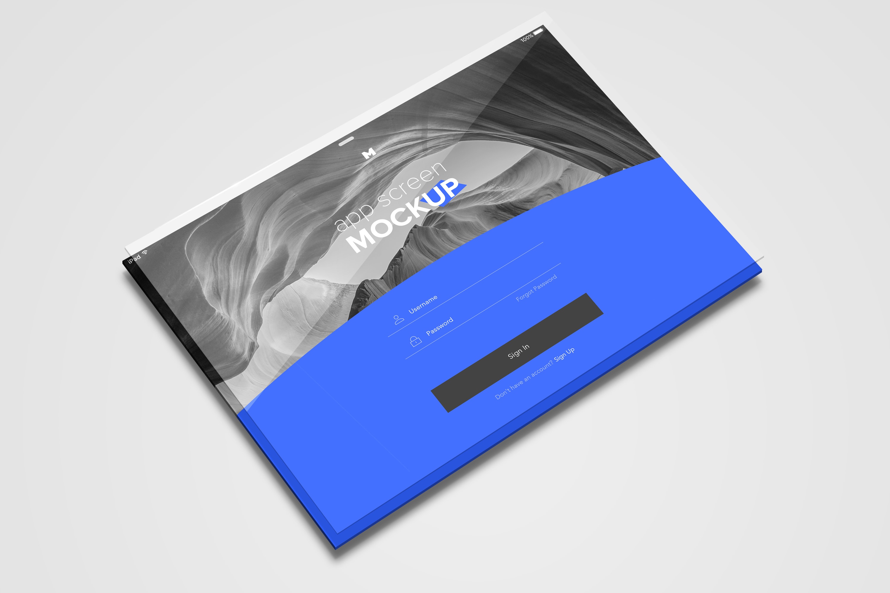 Web页面&应用程序设计屏幕透视图样机模板02 Perspective App Screen Mockup 02