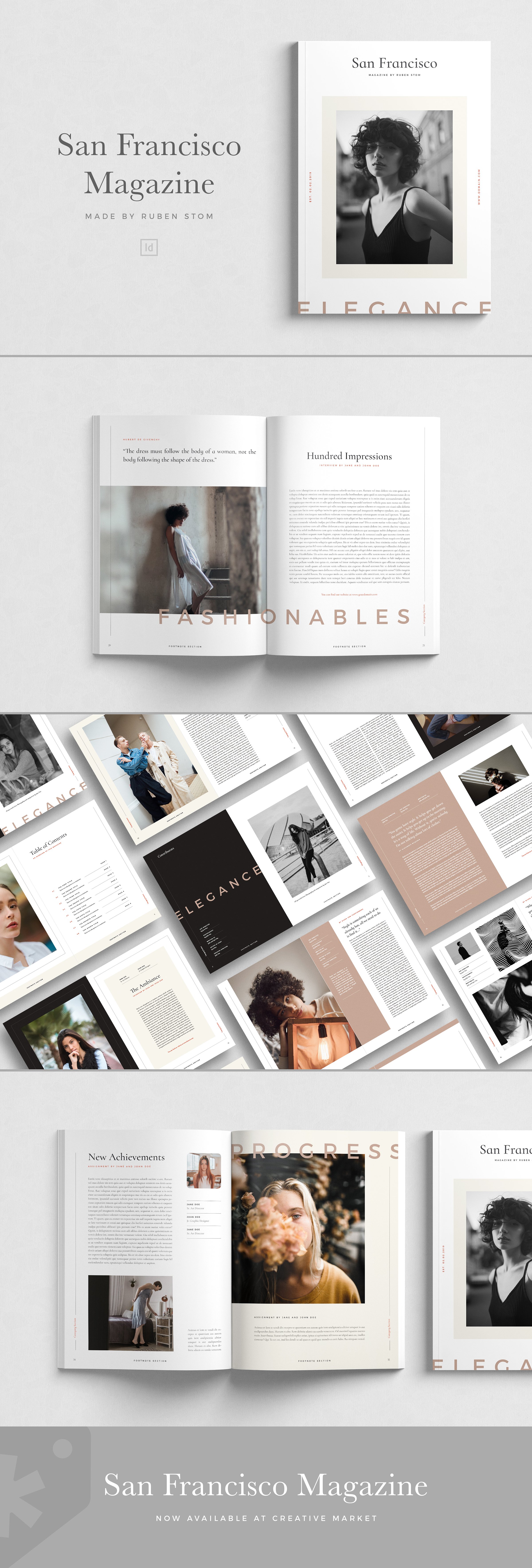 简约时尚摄影产品杂志模板 San Francisco Magazine
