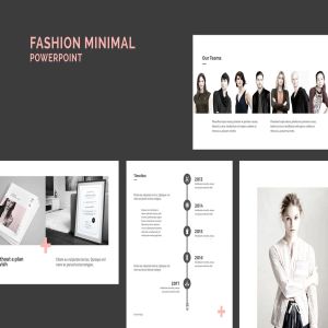 极简主义风格时尚行业适用PPT幻灯片模板 Minimal Fashion PowerPoint