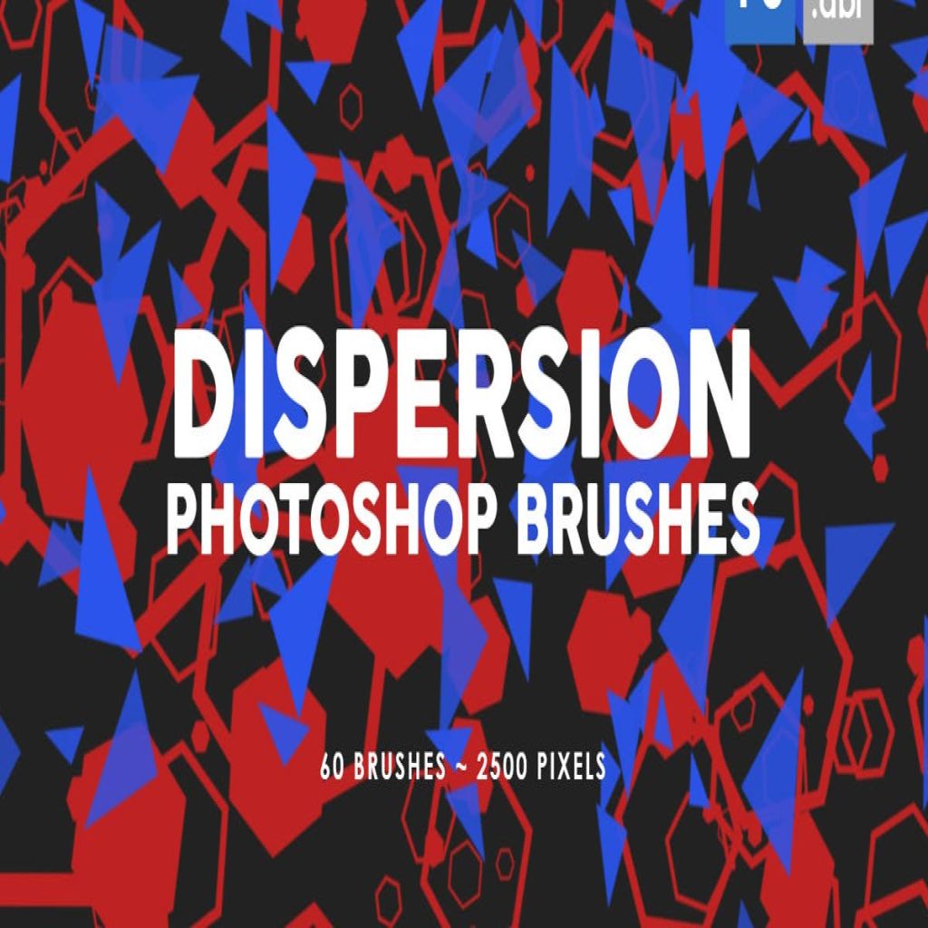 60个抽象分散式艺术效果纹理PS印章笔刷 60 Dispersion Photoshop Stamp Brushes插图
