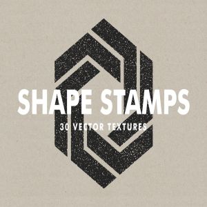 30款复古做旧效果纹理矢量印章形状 Vector Shape Stamps