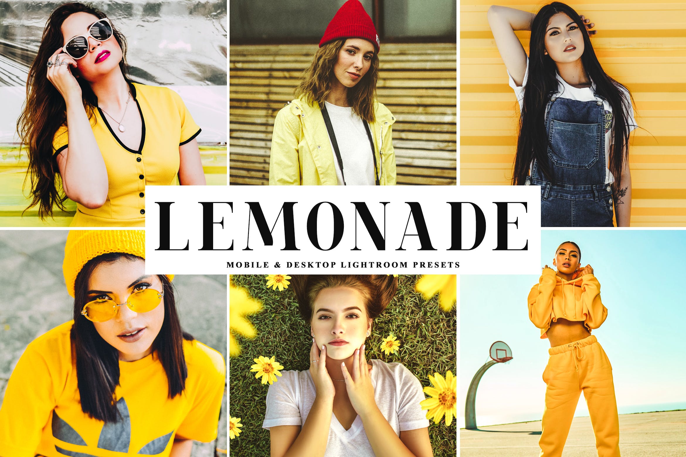 明亮柠檬黄暖色调照片后期处理LR调色预设 Lemonade Mobile & Desktop Lightroom Presets