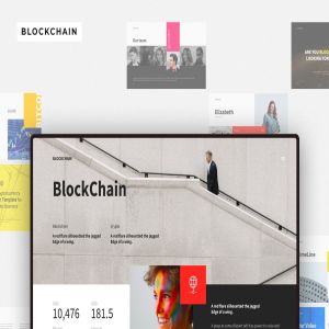 区块链加密货币投资主题PPT模板 BLOCKCHAIN Powerpoint Template