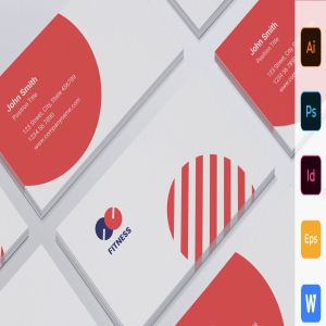 极简创意健身教练个人名片设计模板 Fitness Trainer Coach Business Card