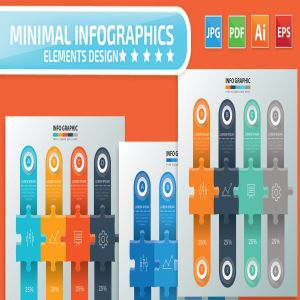 拼图元素信息图表设计素材