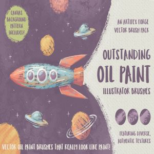 高品质油画质感AI画笔笔刷 Outstanding Oil Paint Brushes