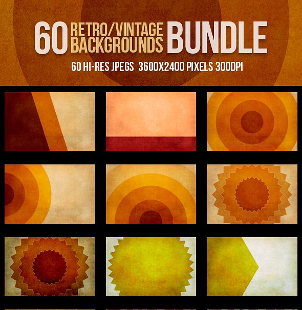 60款复古怀旧风格背景 60 Retro Vintage Backgrounds