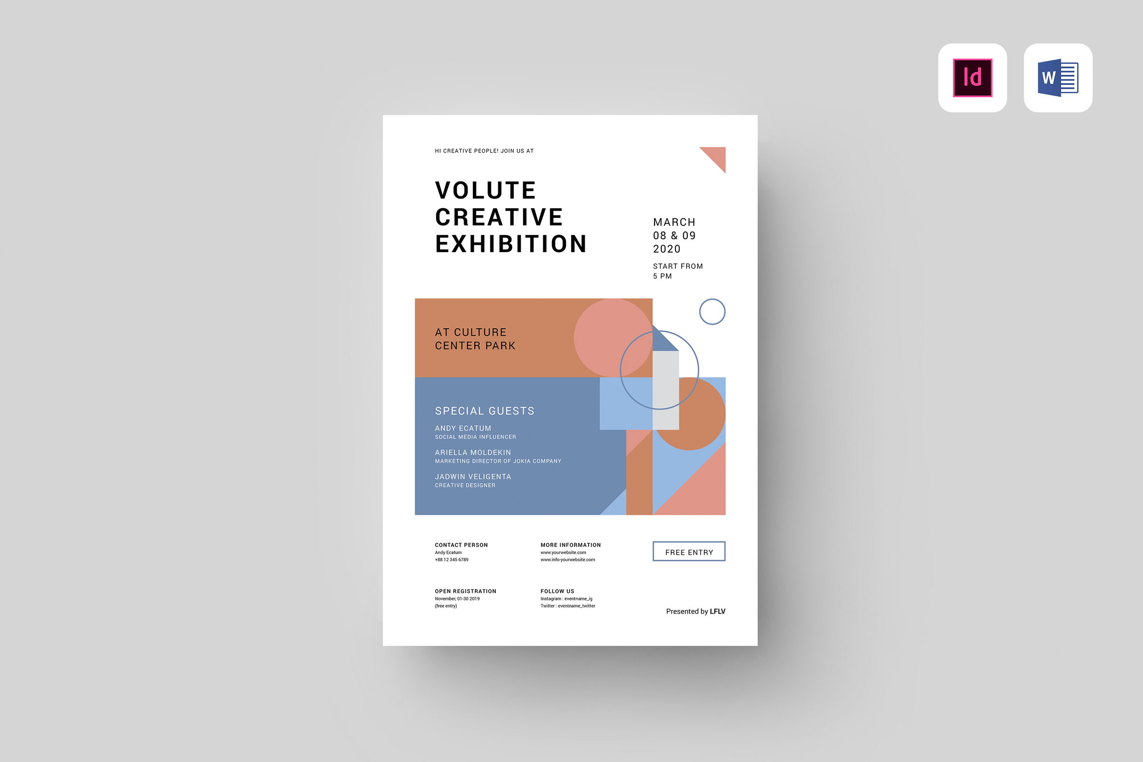 创意演讲/会议活动海报设计模板 Poster