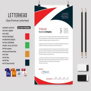 10款企业品牌信笺模板 Letterhead Bundle插图7