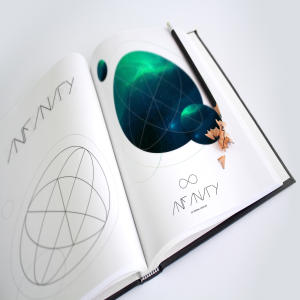 手绘插画艺术创造演示手绘本样机模板1 Art Book Mockup 1